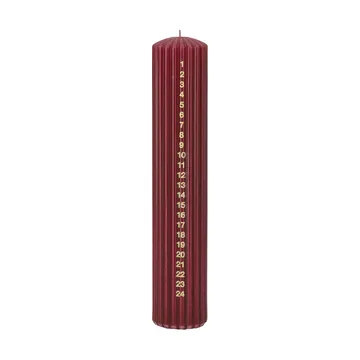 Bougie de l’Avent Awaiting - Deep wine, 25 cm - Scandi Essentials