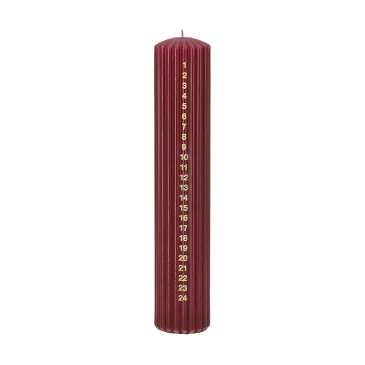 Bougie de l’Avent Awaiting - Deep wine, 25 cm - Scandi Essentials