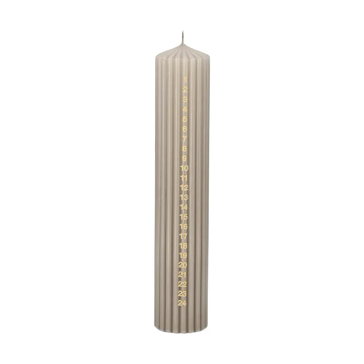Bougie de l’Avent Awaiting - Linen, 25 cm - Scandi Essentials