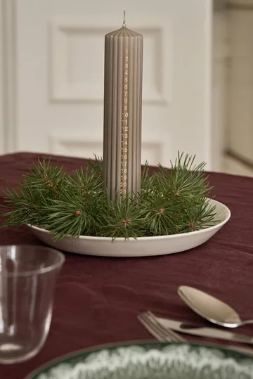 Bougie de l’Avent Awaiting - Linen, 25 cm - Scandi Essentials