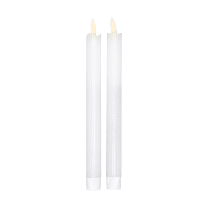 Bougie LED Bright 25 cm Lot de 2 - Blanc - Scandi Essentials