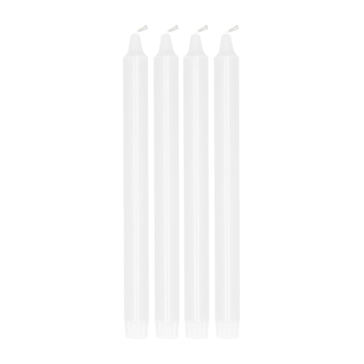 Bougie pour chandelier Ambiance 27 cm, lot de 4 - Blanc - Scandi Essentials