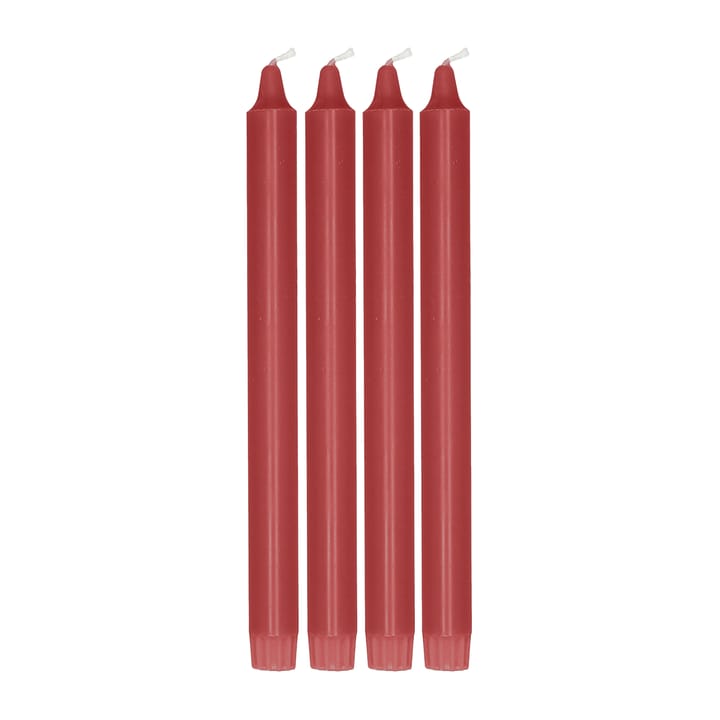 Bougie pour chandelier Ambiance 27 cm, lot de 4 - Rouge foncé - Scandi Essentials
