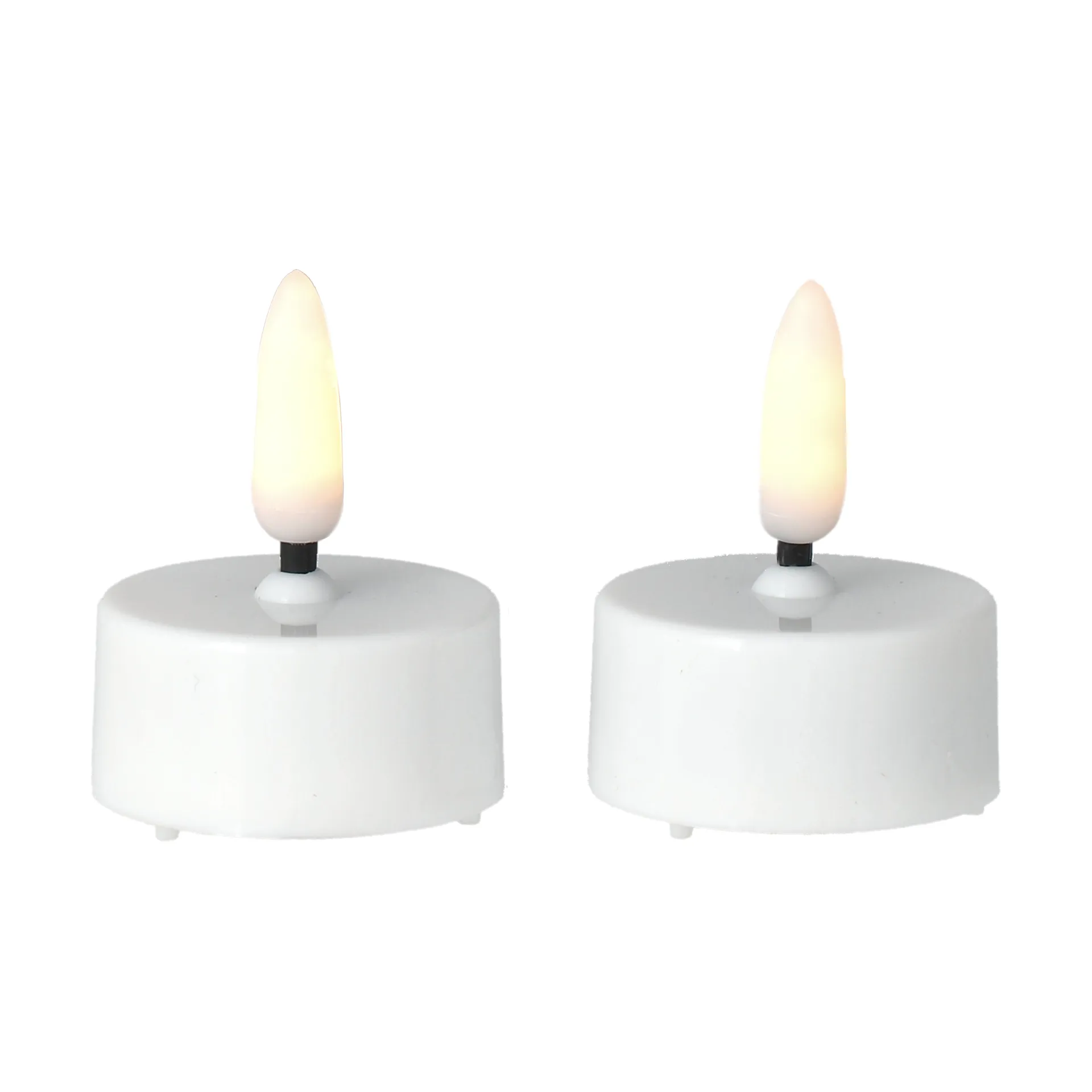 Bougies chauffe-plat Bright LED Ø3,8 cm lot de 2, White Scandi Essentials