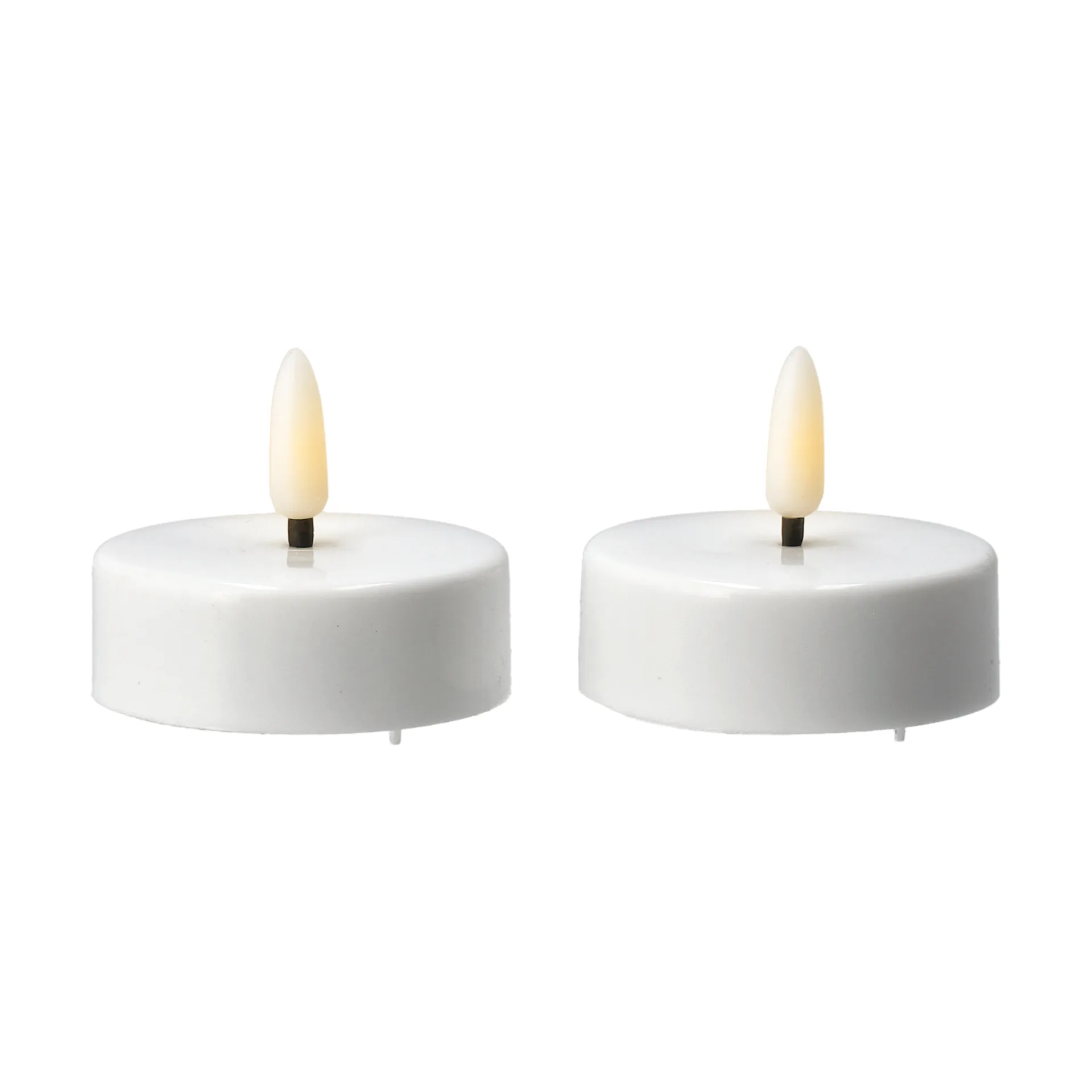Bougies chauffe-plat Bright LED Ø5,8 cm lot de 2, White Scandi Essentials
