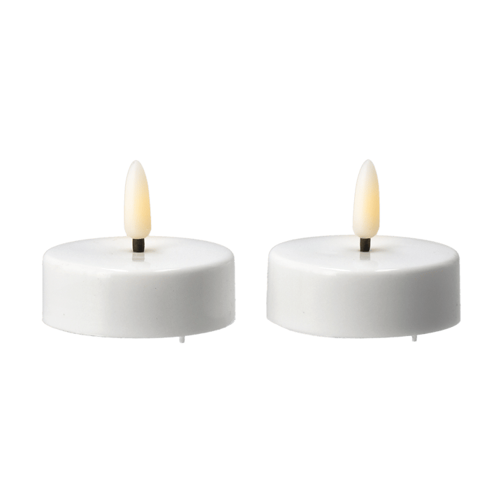 Bougies chauffe-plat Bright LED Ø5,8 cm lot de 2 - White - Scandi Essentials
