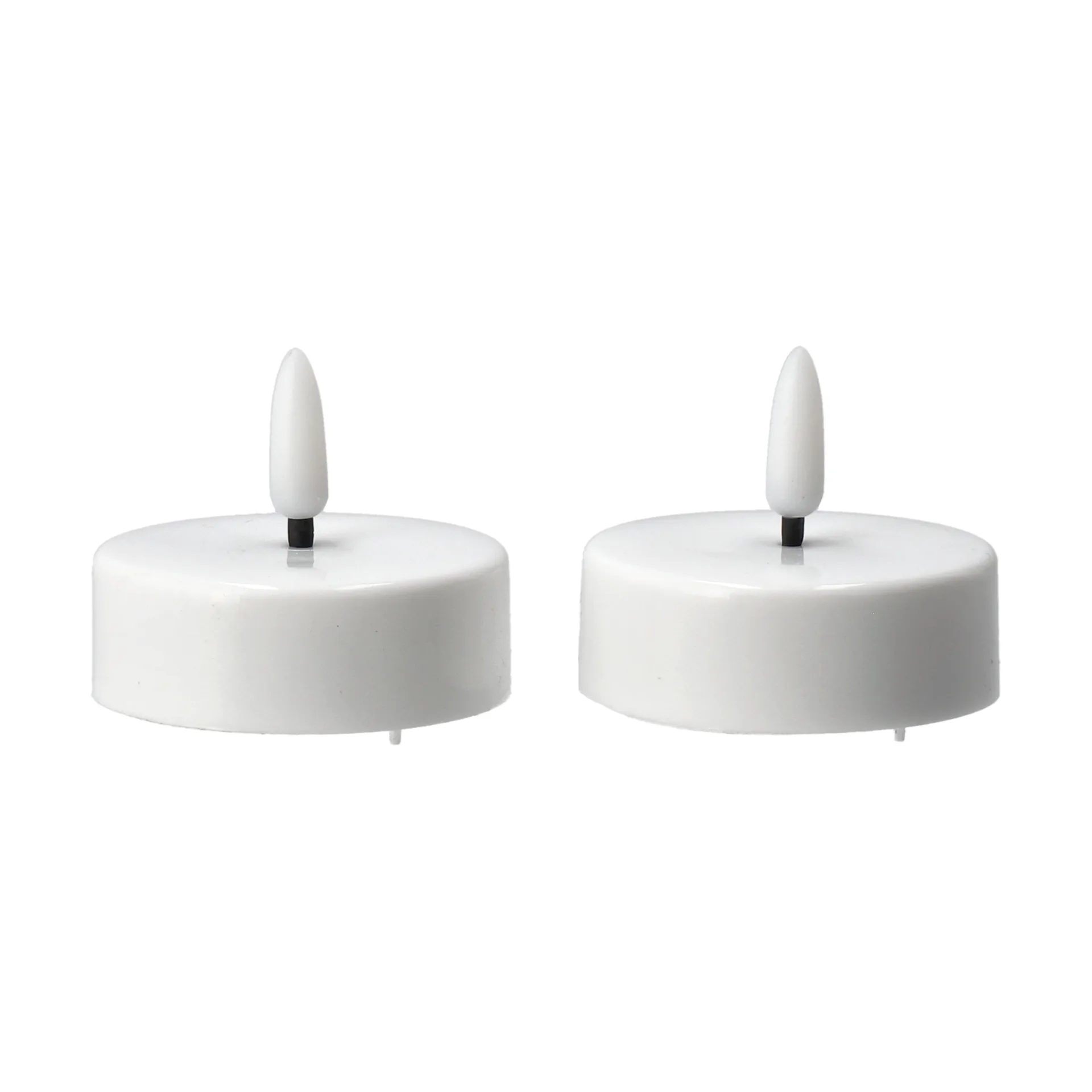 Bougies chauffe-plat Bright LED Ø5,8 cm lot de 2, White Scandi Essentials