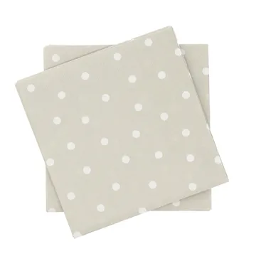 Fine dots serviette en papier - Blanc-beige, lot de 20, 33x33 cm - Scandi Essentials
