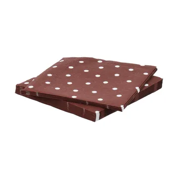 Fine dots serviette en papier - rouge vin-blanc, lot de 20, 33x33 cm - Scandi Essentials