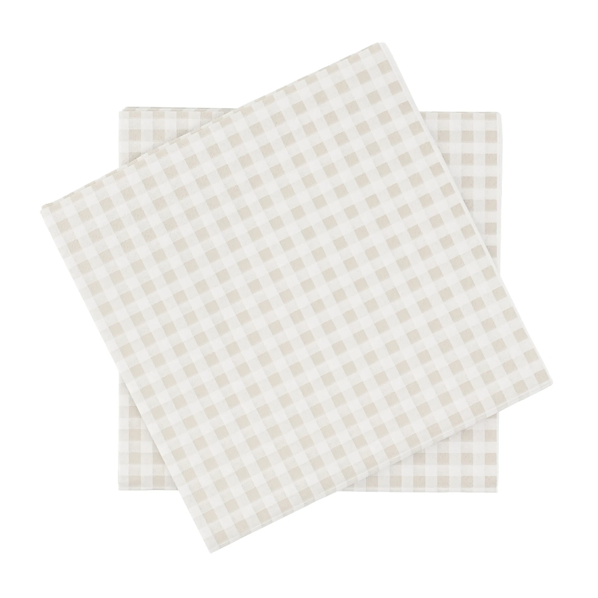 Fine grid serviette en papier, Blanc-beige, lot de 20, 33x33 cm Scandi Essentials