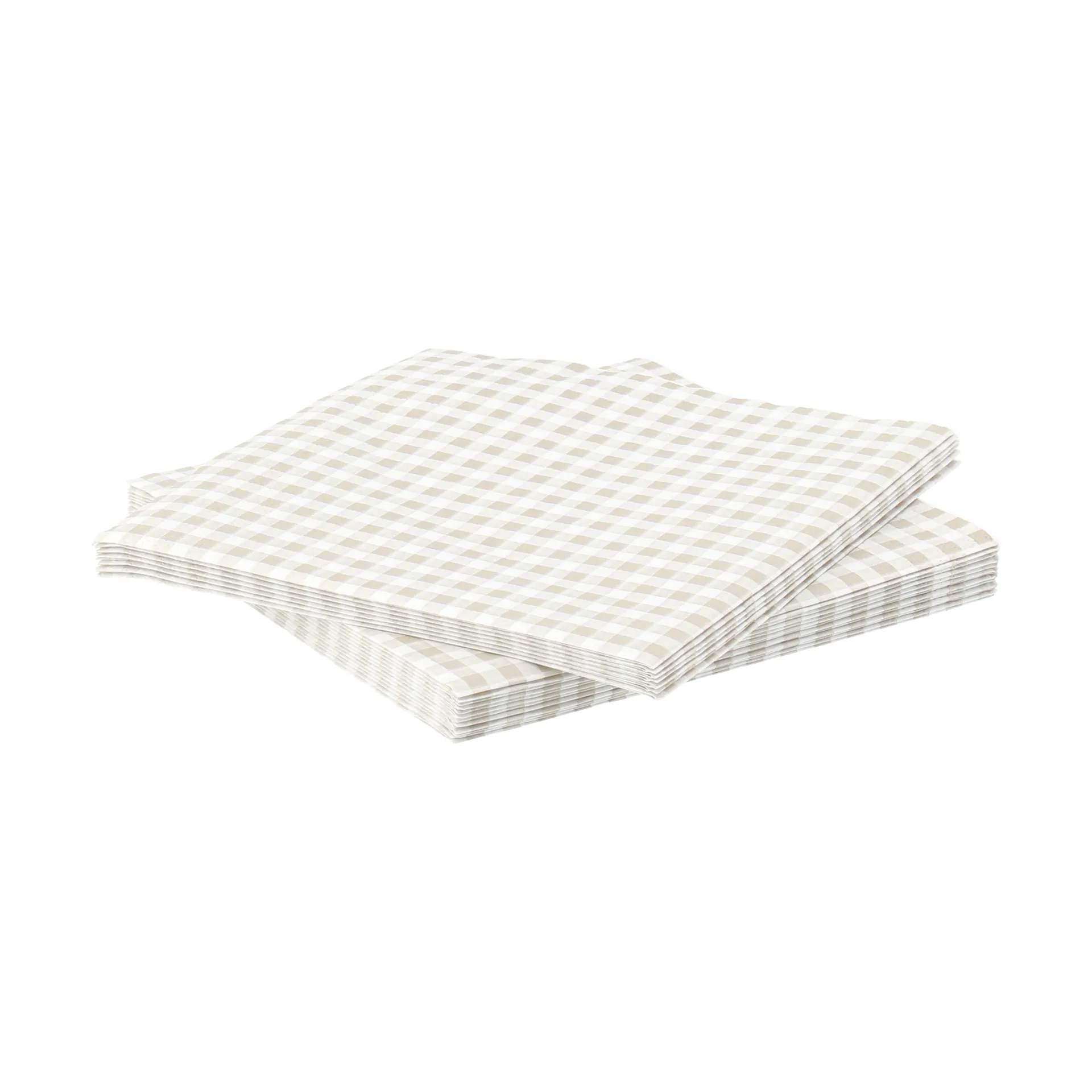 Fine grid serviette en papier, Blanc-beige, lot de 20, 33x33 cm Scandi Essentials
