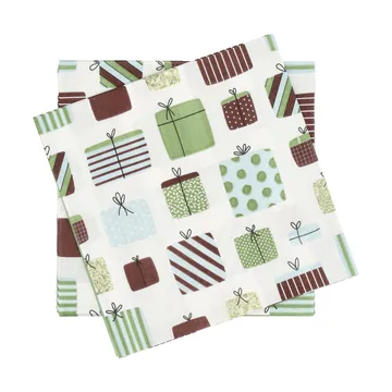 Gift serviette en papier - Multicolore, lot de 20, 33x33 cm - Scandi Essentials