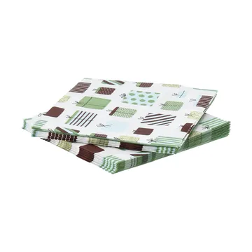 Gift serviette en papier - Multicolore, lot de 20, 33x33 cm - Scandi Essentials