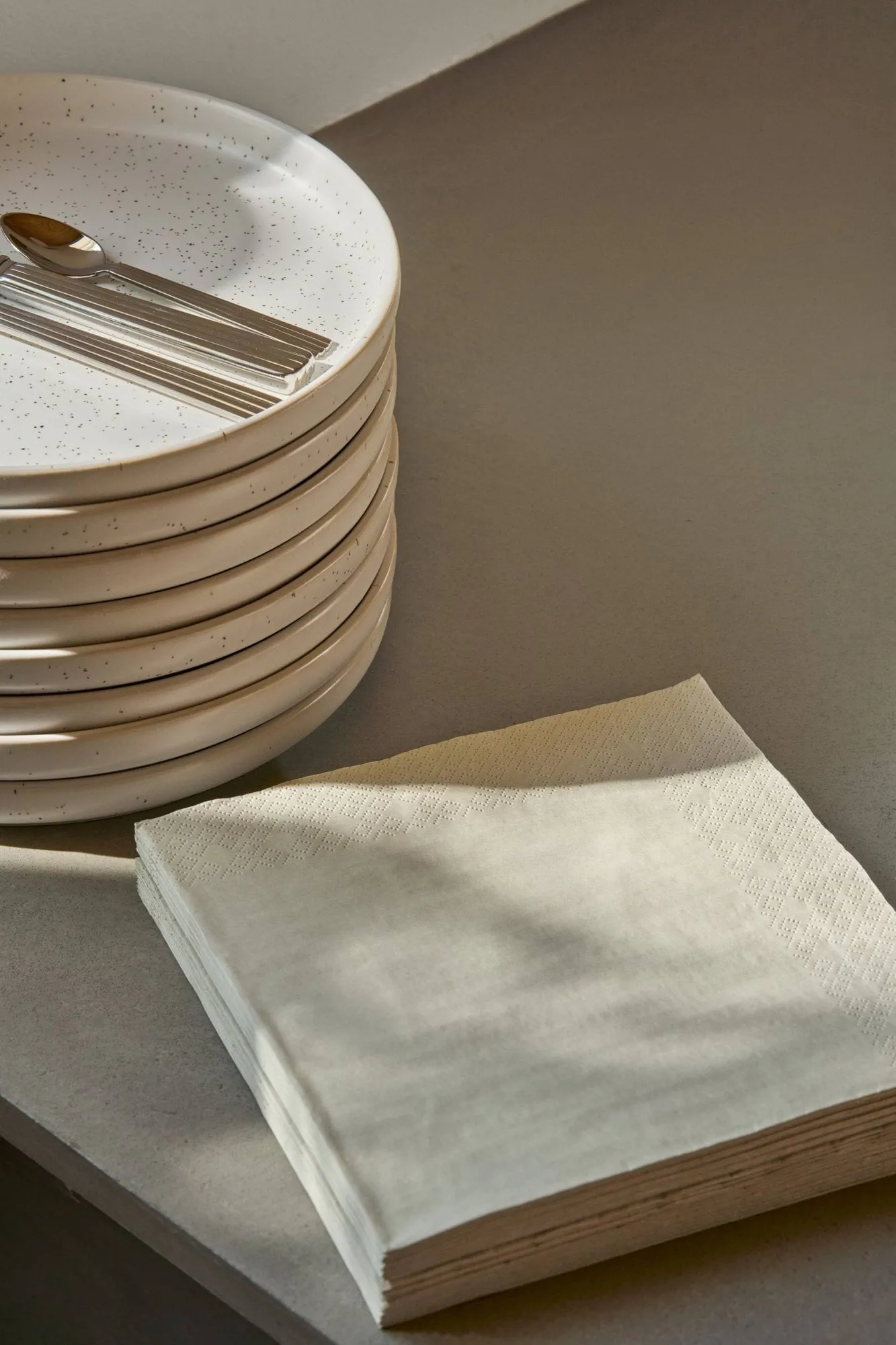 Plain serviette en papier, Beige, lot de 20, 40x40 cm Scandi Essentials