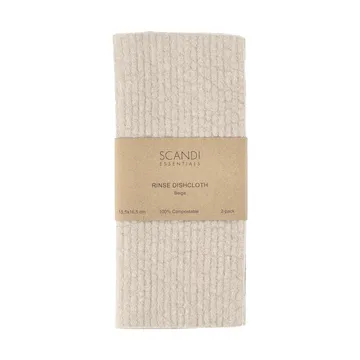 Rinse chiffonette - Beige, lot de 2 - Scandi Essentials