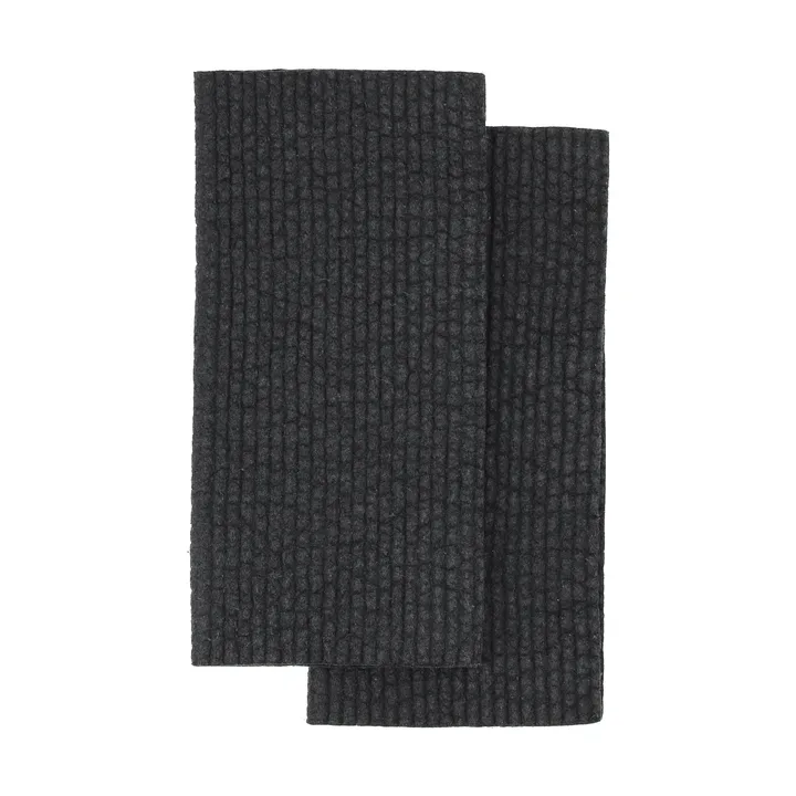 Rinse chiffonette - Noir, lot de 2 - Scandi Essentials