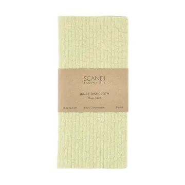 Rinse chiffonette - vert sauge, lot de 2 - Scandi Essentials