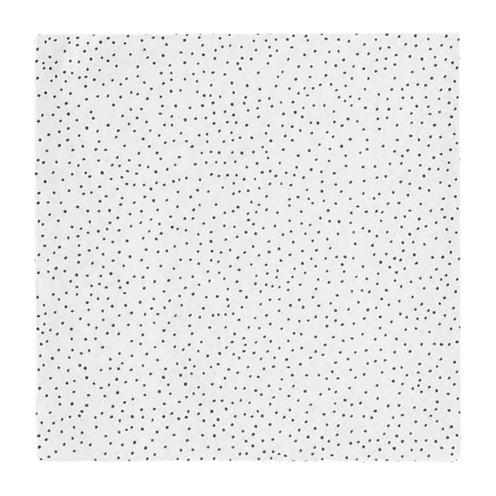 Serviette de table Grain 33x33 cm lot de 20 - blanc-noir - Scandi Essentials