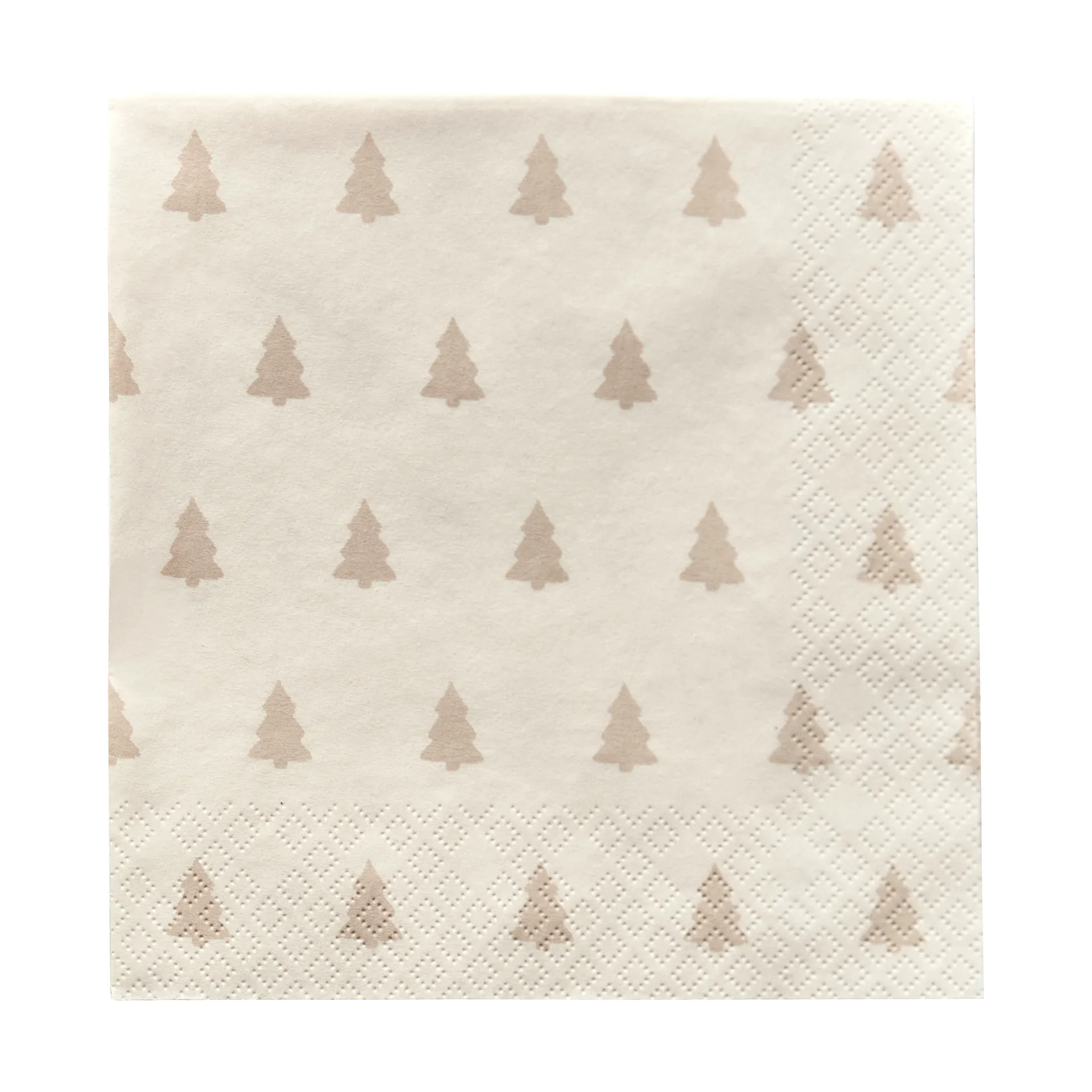 Serviette de table Linen trees 33x33 cm lot de 20, sable Scandi Essentials
