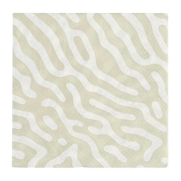 Serviette de table Trace 33x33 cm lot de 20 - sable-blanc - Scandi Essentials