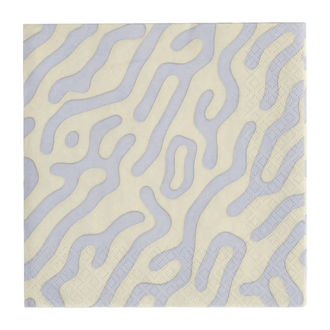 Serviette de table Trace 33x33 cm lot de 20, sable-bleu poudré Scandi Essentials