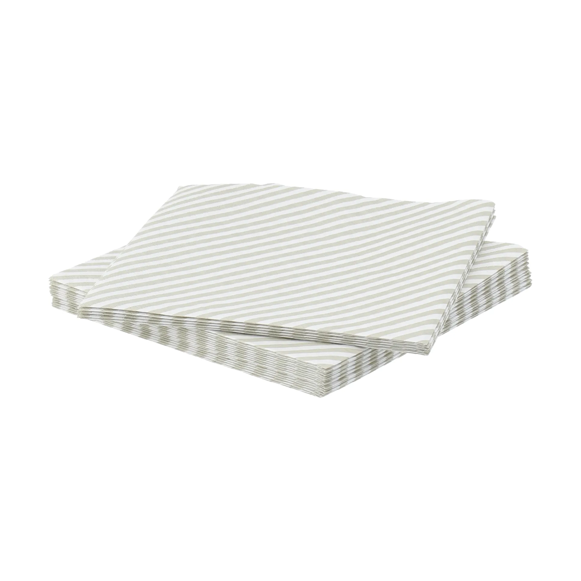 Serviette en papier à fines rayures, Blanc-beige, lot de 20, 33x33 cm Scandi Essentials
