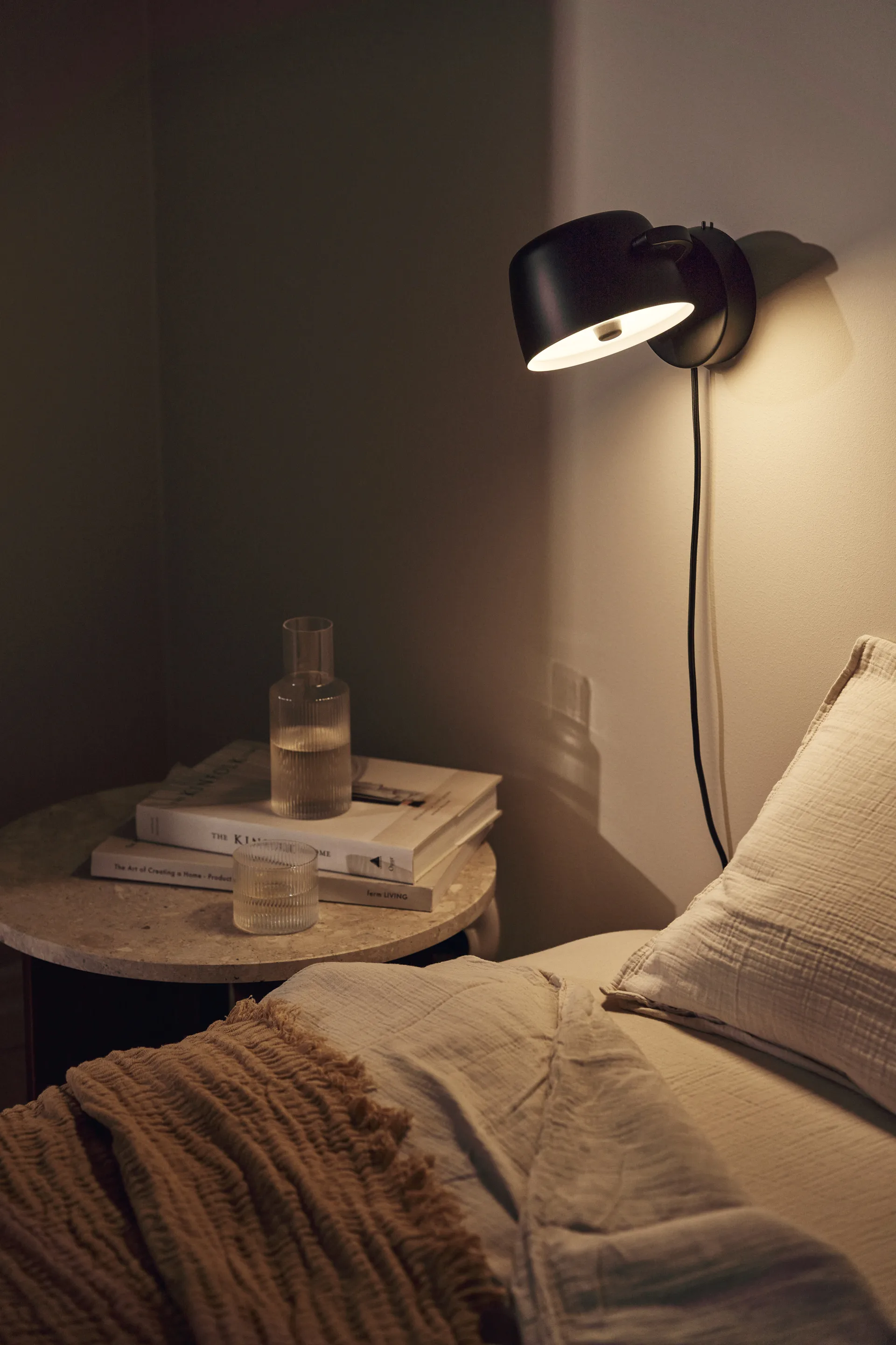 Applique murale Halo Ø16 cm, Black Scandi Living