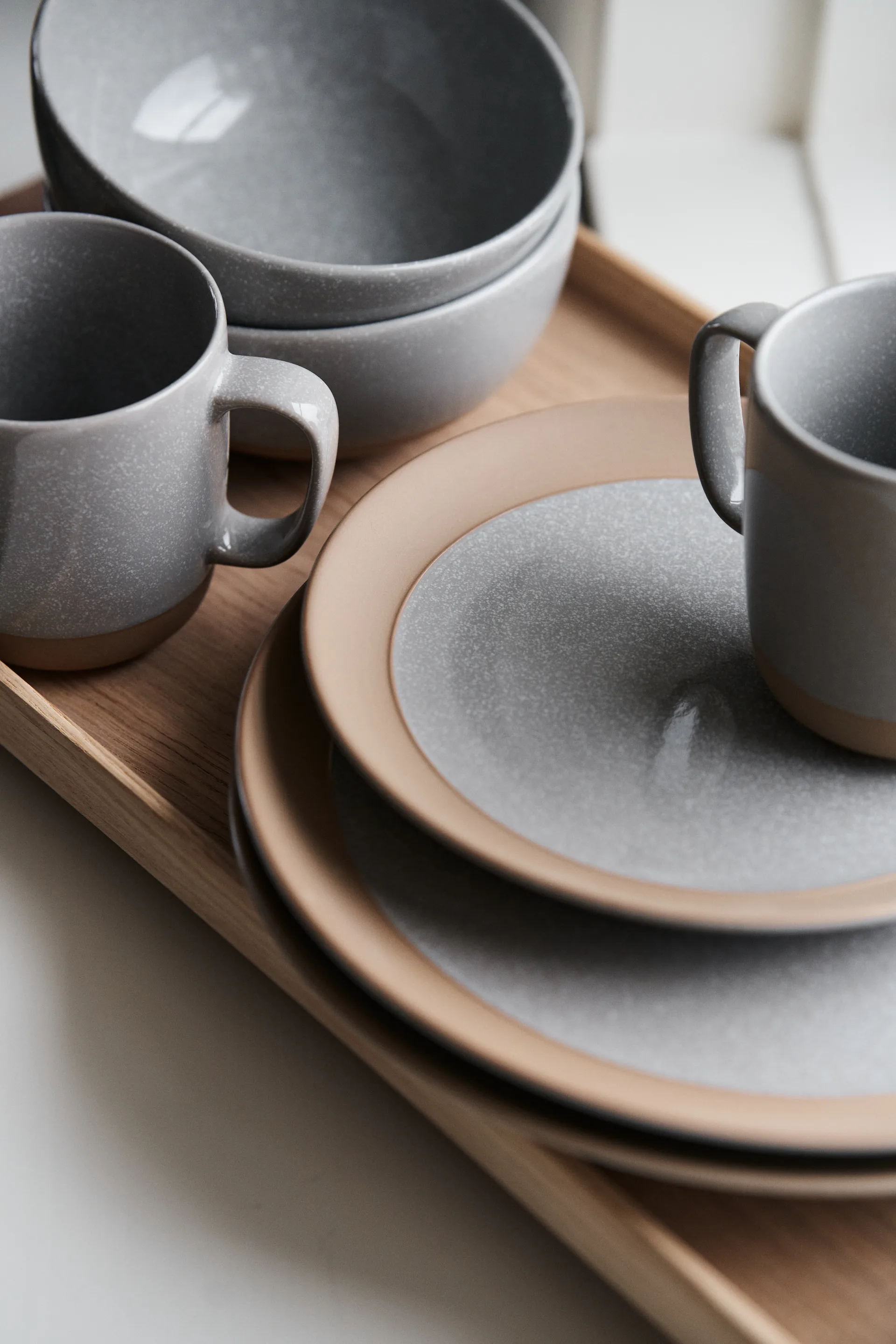 Assiette à dessert Fossil Ø21 cm, Gris Scandi Living