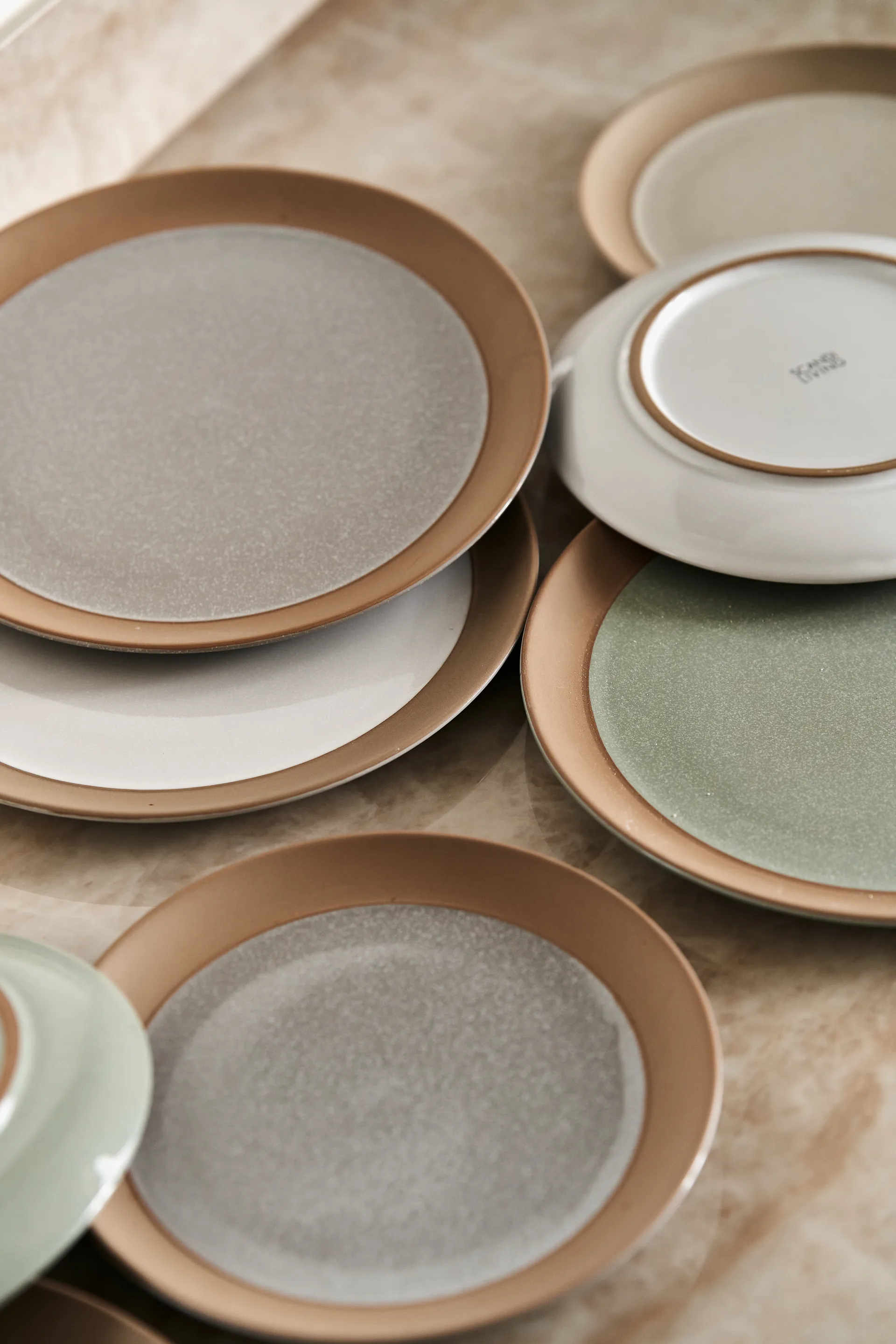 Assiette à dessert Fossil Ø21 cm, Vert Scandi Living