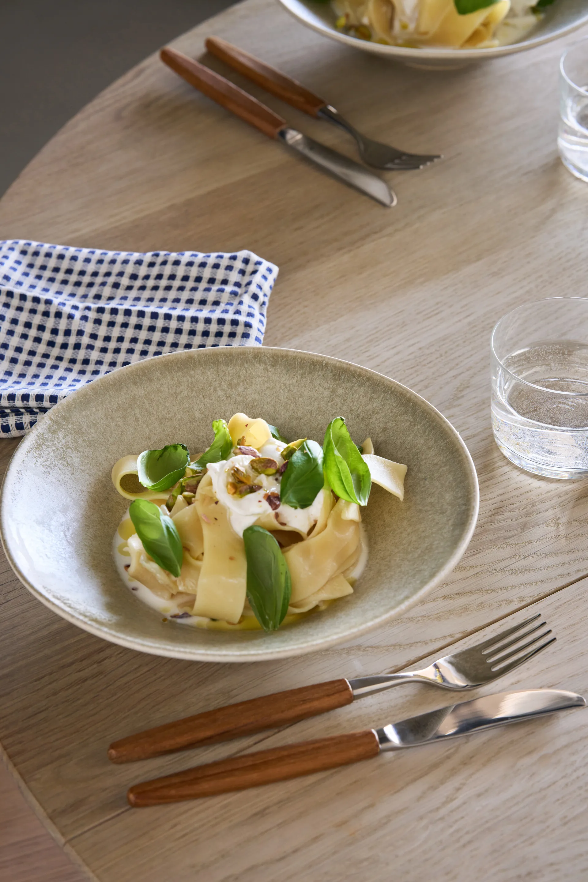 Assiette à pasta Terra, Beige en grès, Ø22,5 cm Scandi Living