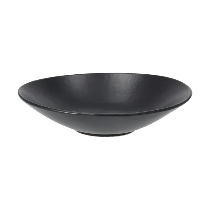 Assiette à pasta Terra - Noir en grès, Ø22,5 cm - Scandi Living