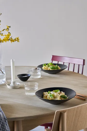 Assiette à pasta Terra - Noir en grès, Ø22,5 cm - Scandi Living