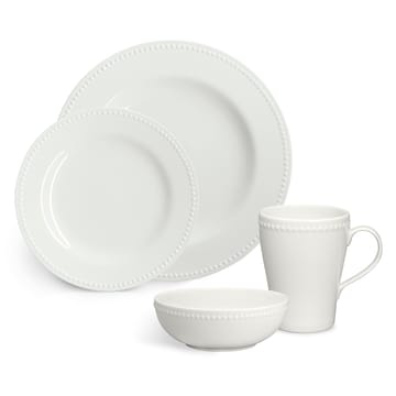 Assiette Dots 28cm Lot de 4 - blanc - Scandi Living