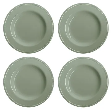 Assiette Dots 28cm Lot de 4 - Vert - Scandi Living
