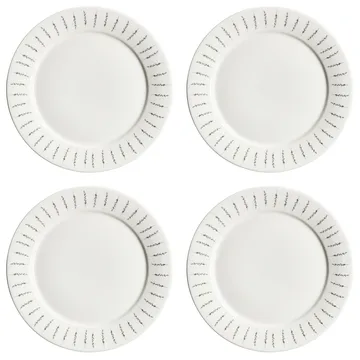 Assiette Fårsvingel 28cm Lot de 4 - blanc - Scandi Living
