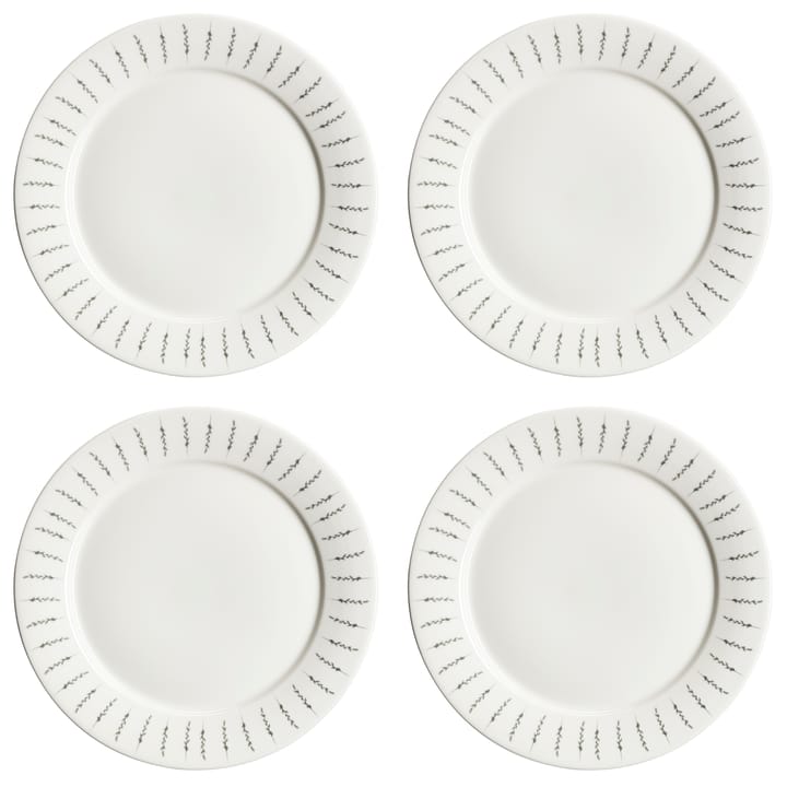 Assiette Fårsvingel 28cm Lot de 4 - blanc - Scandi Living