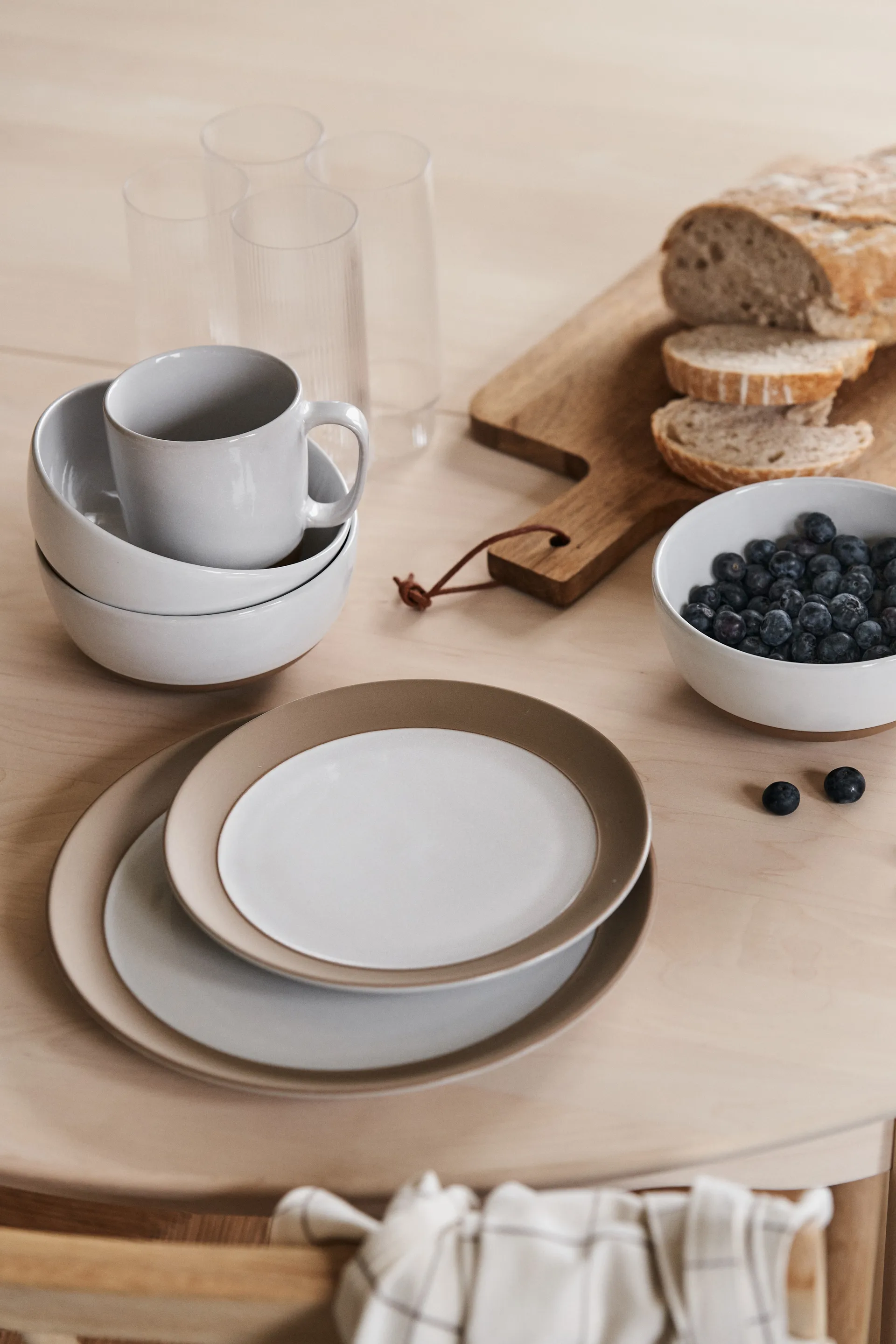 Assiette Fossil Ø26 cm, Blanc Scandi Living