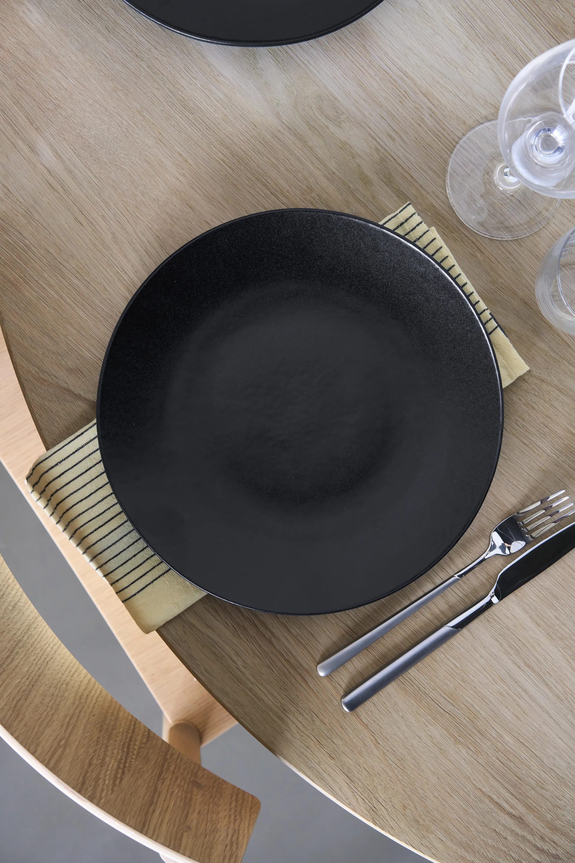 Assiette Terra, Noir en grès, Ø26,5 cm Scandi Living