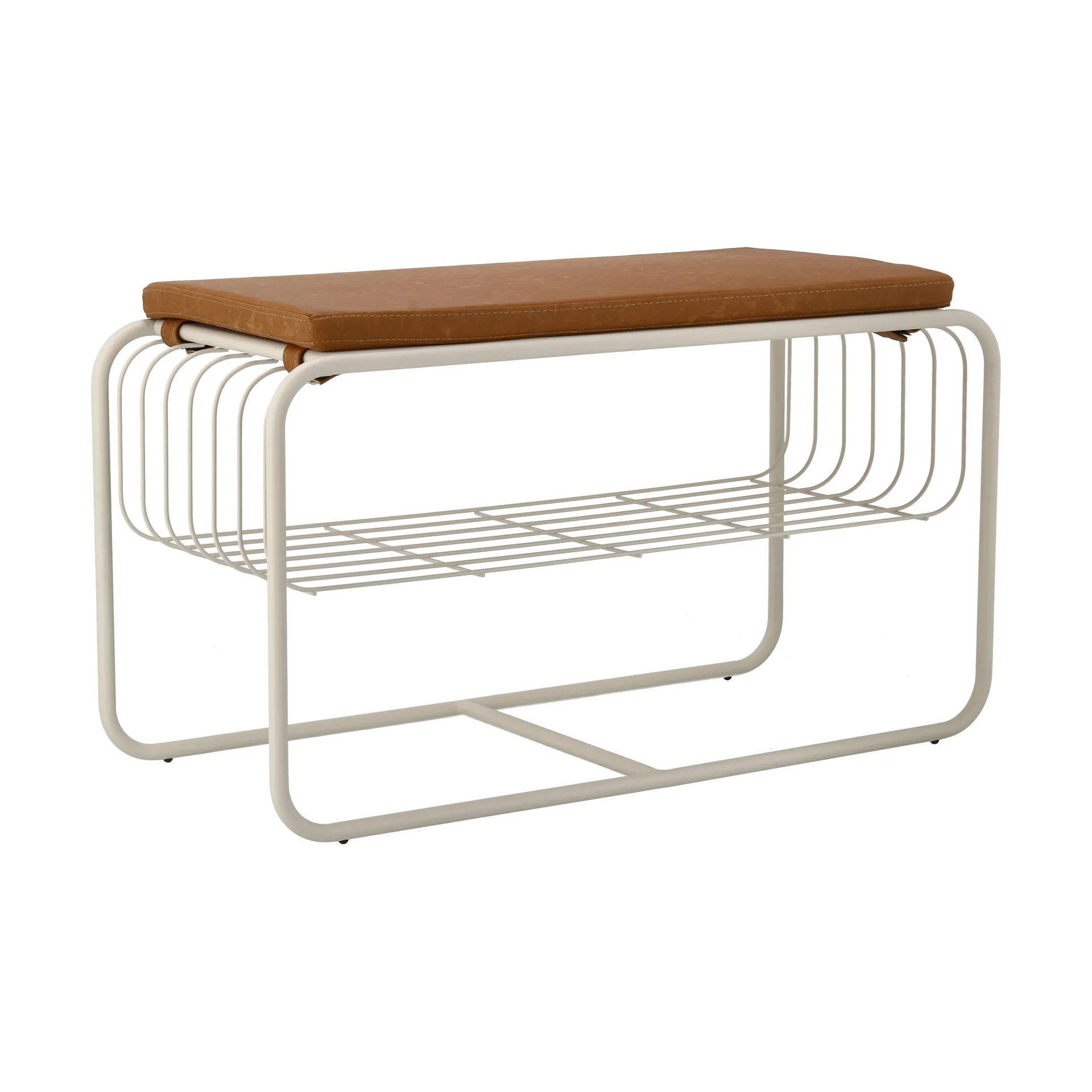 Banc/étagère à chaussures Nod 80x36c42 cm, Beige Scandi Living