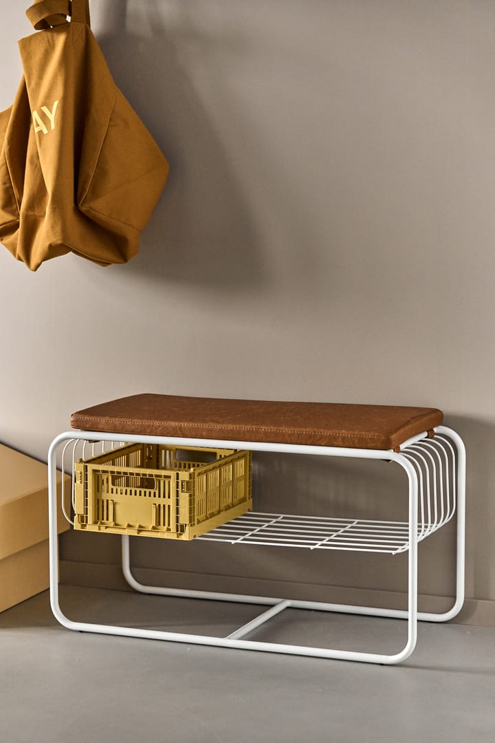 Banc/étagère à chaussures Nod 80x36c42 cm, White Scandi Living