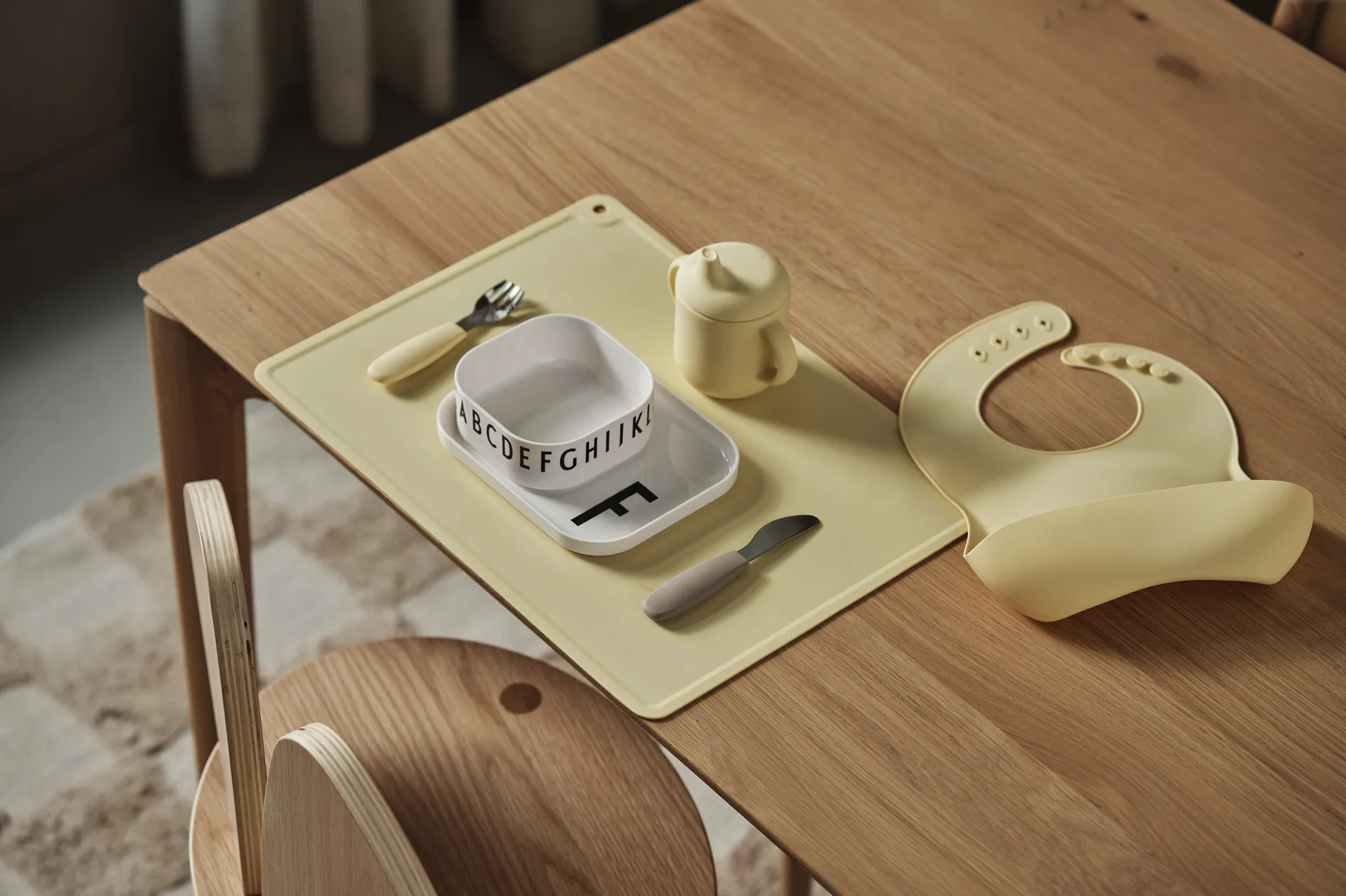 Bavoir en silicone Silly, 2 pièces’, Blush-citron Scandi Living