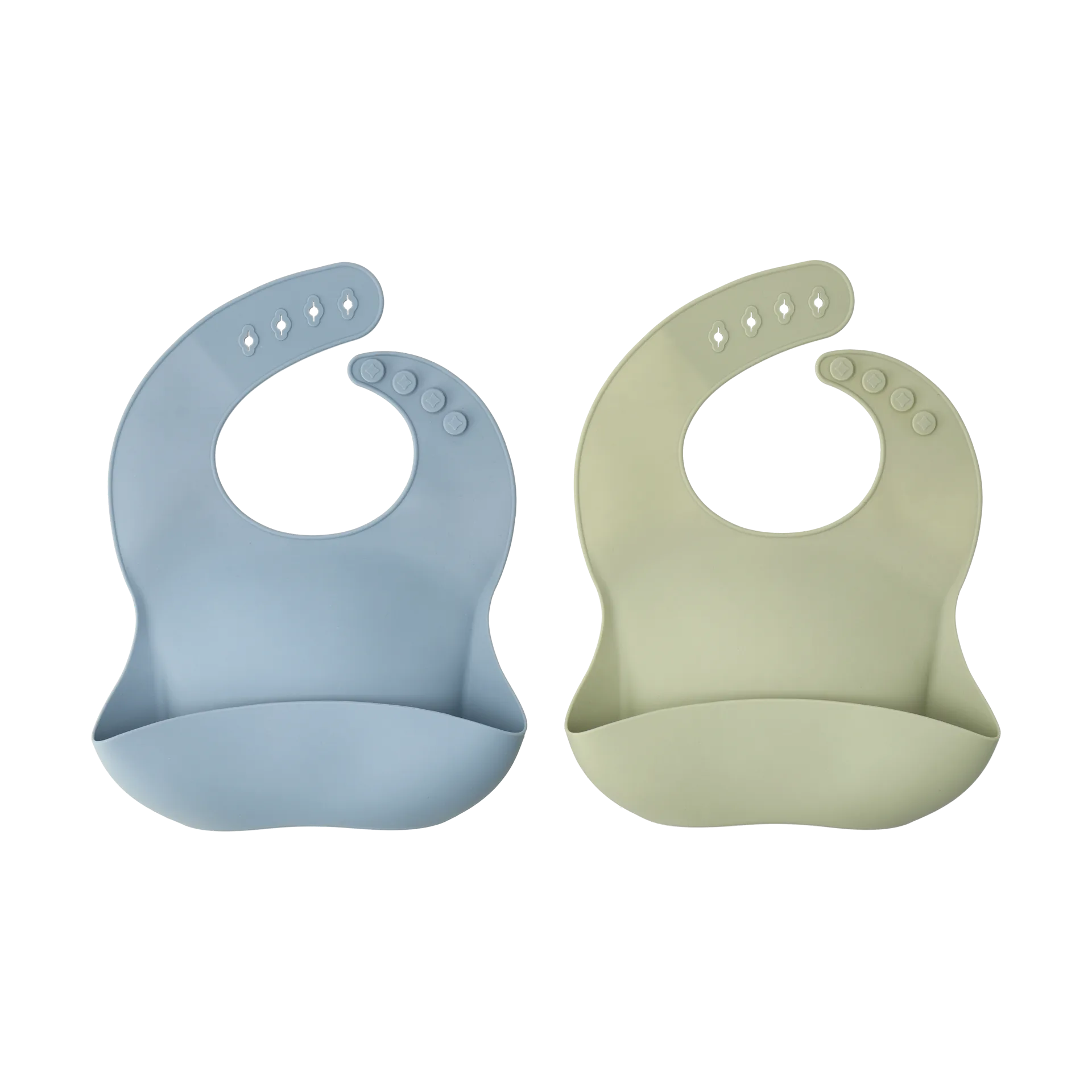 Bavoir en silicone Silly, 2 pièces’, Vert-bleu Scandi Living