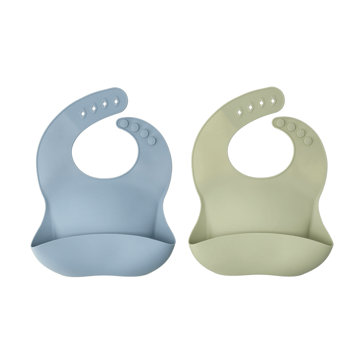 Bavoir en silicone Silly, 2 pièces’ - Vert-bleu - Scandi Living