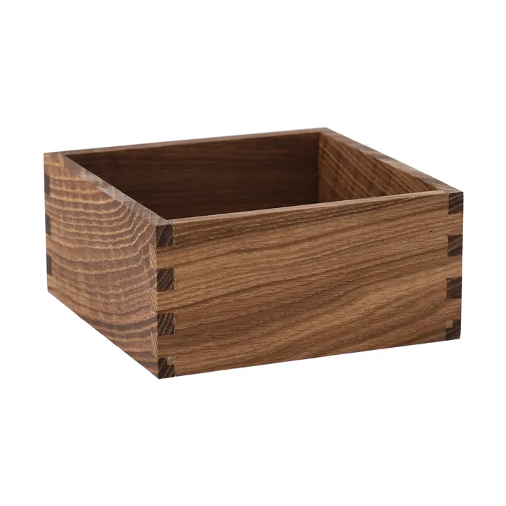 Boîte de rangement Carve 15 cm - Chêne teinté foncé - Scandi Living