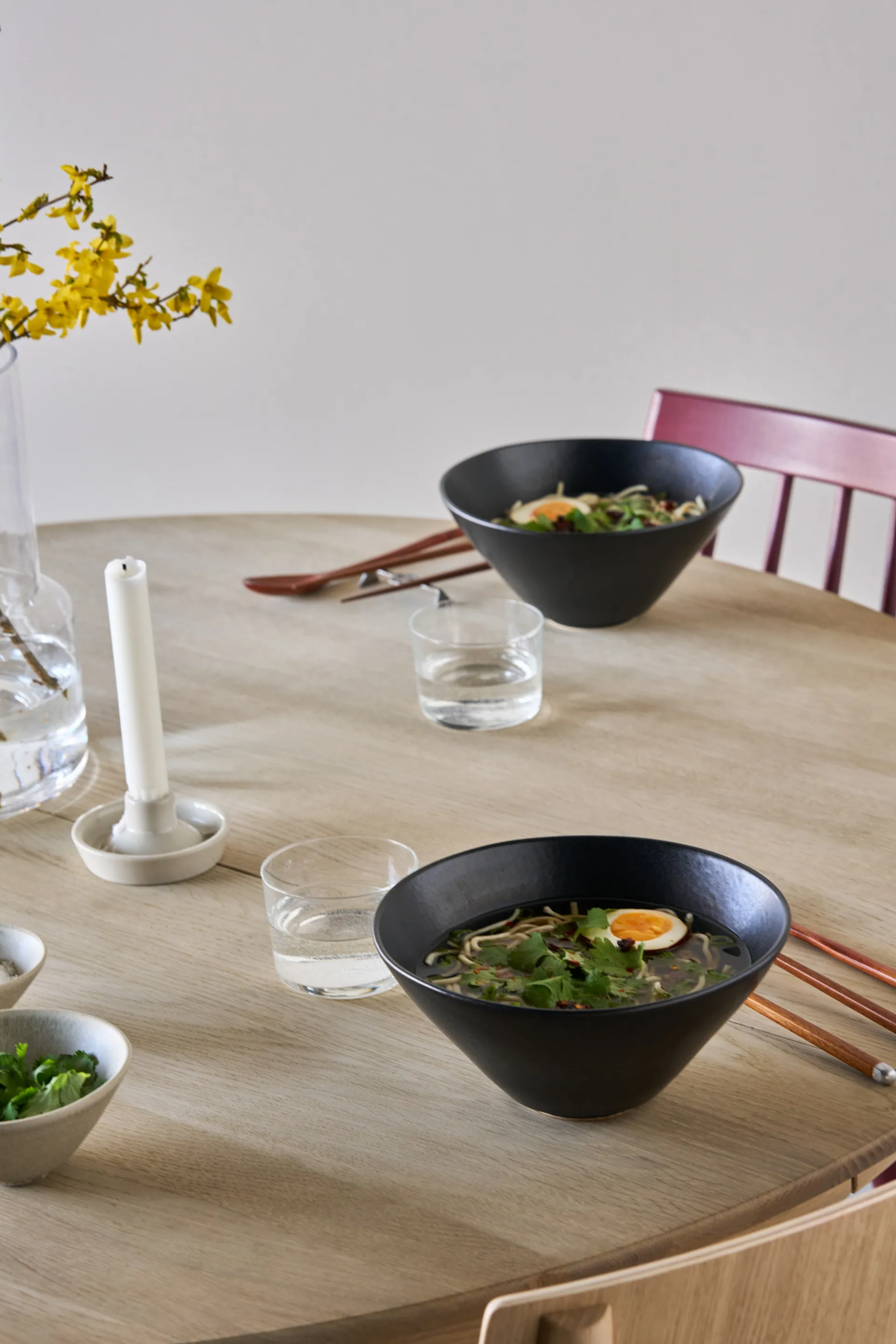 Bol à ramen Terra, Noir en grès, Ø20 cm Scandi Living
