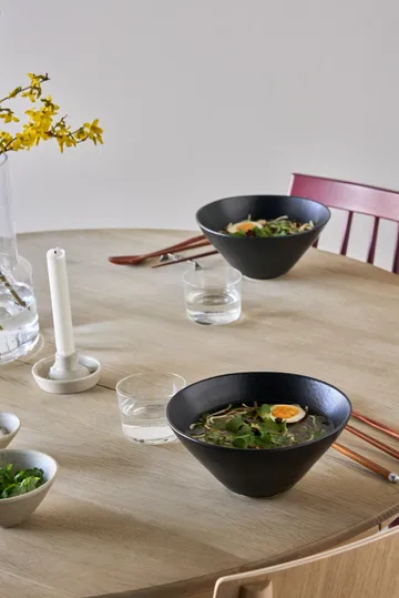 Bol à ramen Terra - Noir en grès, Ø20 cm - Scandi Living
