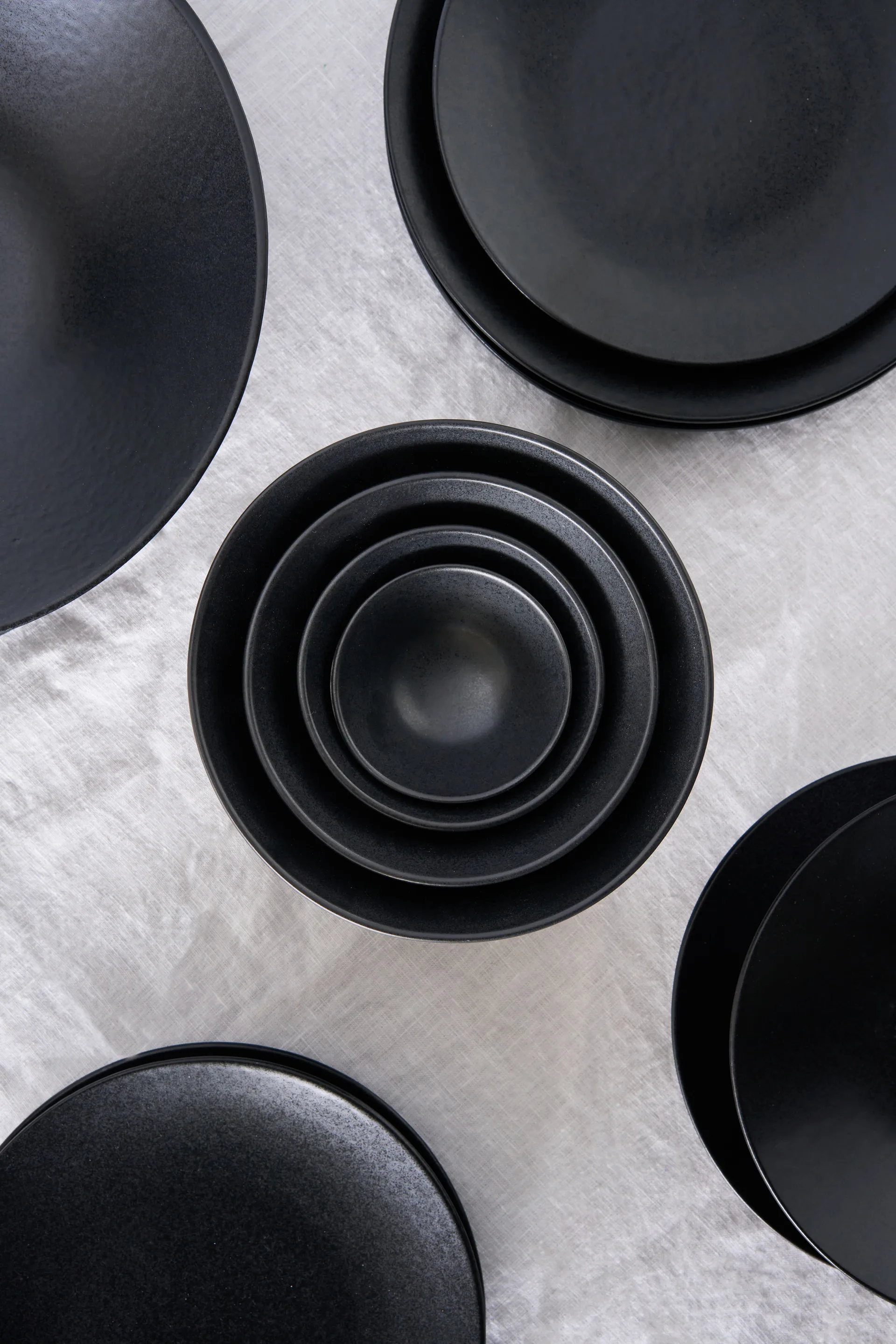 Bol de service Terra, Noir en grès, Ø9,5 cm Scandi Living