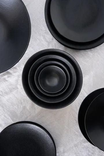 Bol de service Terra - Noir en grès, Ø9,5 cm - Scandi Living