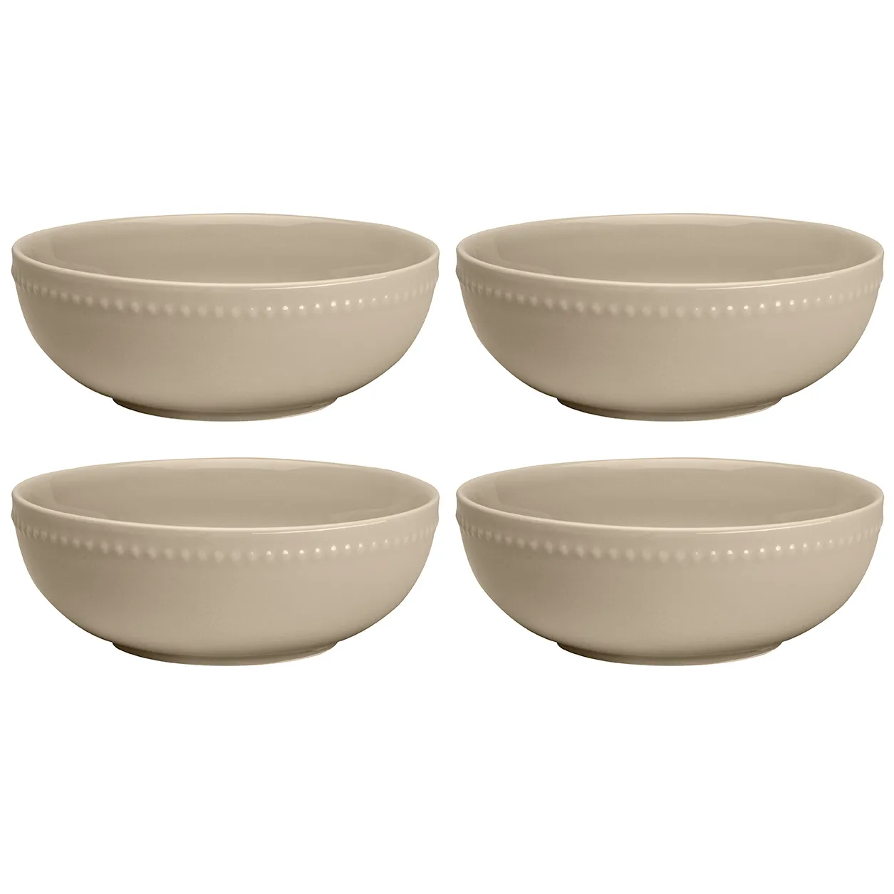 Bol Dots 60cl Lot de 4, Beige Scandi Living