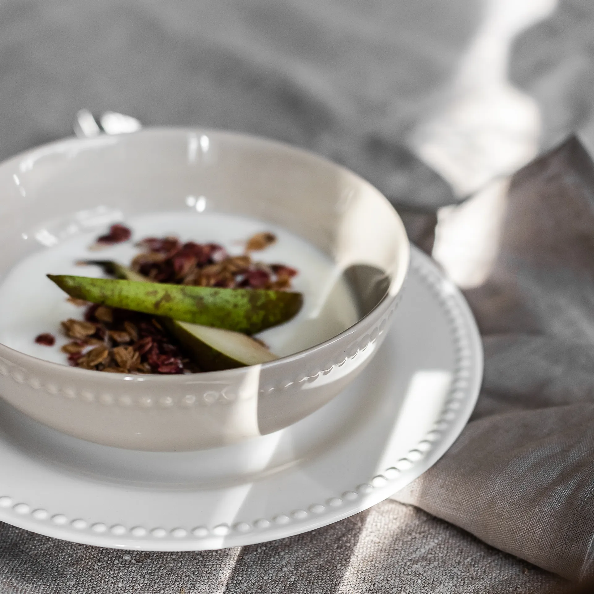 Bol Dots 60cl Lot de 4, Blanc cassé Scandi Living